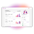 Online accounting software: The MYOB Business dashboard with graphs illustrating sales and purchases.