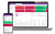 Image of the MYOB Advanced Business product dashboard on desktop and mobile